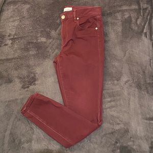 Loft maroon legging jeans